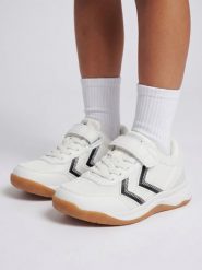 Buty halowe Hummel Multiplay Flex VC 2.0. Białe obuwie trekkingowe damskie Hummel, z materiału, bez zapięcia. Za 216.50 zł.