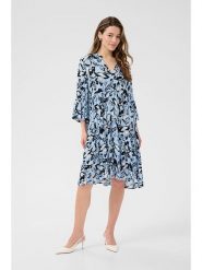 Kaffe Sukienka w kolorze błękitno-czarnym rozmiar: 44. Niebieskie sukienki damskie Kaffe, bez wzorów, z wiskozy, bez ramiączek. Za 126.99 zł.