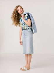 Gerry Weber Koszulka w kolorze granatowym rozmiar: 36. Niebieskie bluzki damskie Gerry Weber, bez wzorów, bez kołnierzyka, bez ramiączek. Za 100.99 zł.