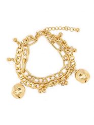 MOODE Bransoletka "Hanane" z elementami ozdobnymi rozmiar: onesize. Żółte bransoletki damskie MOODE, ze stali. Za 106.13 zł.