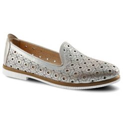 Złote Półbuty Artiker Damskie Skórzane Modne Buty. Żółte półbuty damskie Artiker, bez wzorów, ze skóry, bez obcasa, na obcasie, bez zapięcia. Za 159.00 zł.
