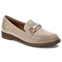 Beżowe Mokasyny Armodo Stylowe Wsuwane Obuwie Damskie. Brązowe mokasyny damskie Armodo, z jeansu, bez obcasa. Za 439.00 zł.