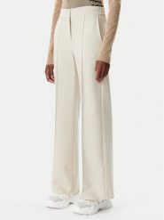 Patrizia Pepe Spodnie materiałowe 8P0709/A533-B814 Beżowy Regular Fit. Brązowe spodnie materiałowe damskie Patrizia Pepe, bez wzorów, z materiału. Za 549.99 zł.