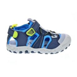 Sandały GIOSEPPO ADRANO Niebieski. Niebieskie sandały damskie Gioseppo, bez wzorów, z syntetyku, bez obcasa, bez zapięcia. Za 159.99 zł.