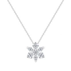 Rafaela Donata Łańcuszek Kwiat Srebro wysokiej próby Srebrny Naszyjniki 1 ct Damski. Szare naszyjniki damskie Rafaela Donata, z cyrkonią, srebrne. Za 259.99 zł.