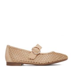 Baleriny Remonte. Brązowe balerinki damskie Remonte, bez wzorów. Za 349.99 zł.