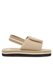 BOSS Sandały J52820 M Beżowy. Brązowe sandały chłopięce Boss, z materiału, bez zapięcia. Za 107.99 zł.