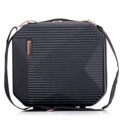 Kuferek Semi Line. Czarne kosmetyczki damskie Semi-line, bez wzorów. Za 99.99 zł.