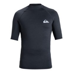 Koszulka Quiksilver Everyday SS Rashguard UPF 50 Dark Navy Heather 2024. Niebieskie bluzki damskie Quiksilver, m, bez wzorów, z elastanu, sportowe, bez kołnierzyka, bez ramiączek. Za 139.99 zł.