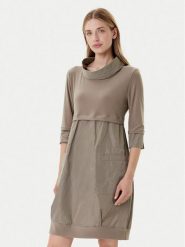 Joseph Ribkoff Sukienka codzienna 173444F25 Khaki Regular Fit. Brązowe sukienki damskie Joseph Ribkoff, bez wzorów, z syntetyku, bez ramiączek. Za 769.99 zł.