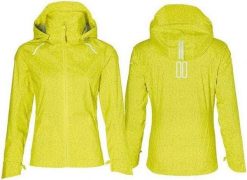 Damska rowerowa kurtka przeciwdeszczowa Skane HiVis, neonowy żółty. Żółte kurtki damskie BASIL, l, bez wzorów, z materiału, bez kaptura. Za 717.00 zł.