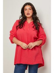 Curvy Lady Tunika w kolorze różowym rozmiar: 48/50. Różowe tuniki damskie Curvy Lady, bez wzorów, klasyczne, bez kołnierzyka, bez ramiączek. Za 118.56 zł.