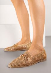 Brązowe Mokasyny Loafersy z Ażurową Cholewką Kolarila. Brązowe mokasyny damskie Born2be, bez obcasa. Za 89.99 zł.