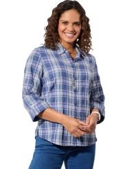 WITT WEIDEN Bluzka w kolorze granatowo-białym rozmiar: 54. Niebieskie bluzki damskie WITT WEIDEN, bez wzorów, bez kołnierzyka, bez ramiączek. Za 56.99 zł.