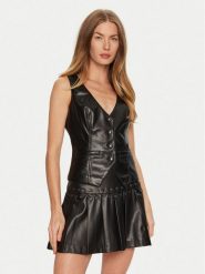 Guess Kamizelka New Fatima W4BH88 WF8P0 Czarny Slim Fit. Czarne kamizelki damskie Guess, xs, z aplikacjami, z syntetyku, bez kaptura. Za 239.99 zł.