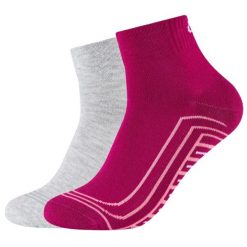 Skarpetki sportowe dla dorosłych 2PPK Basic Cushioned Quarter Socks. Szare skarpetki damskie Skechers, bez wzorów. Za 19.99 zł.