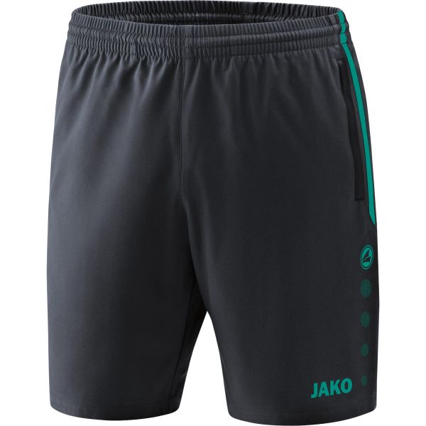 Szorty Jako Competition 2.0. Niebieskie spodenki sportowe damskie JAKO, bez wzorów, do piłki nożnej. Za 198.50 zł.