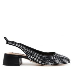 Sandały Steve Madden. Czarne sandały damskie Steve Madden, bez wzorów, bez obcasa, na słupku, bez zapięcia. Za 299.99 zł.