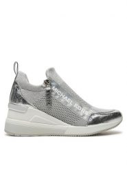 MICHAEL Michael Kors Sneakersy Willis Wedge Trainer 43R5WIFS3D Srebrny. Szare obuwie sportowe damskie MICHAEL Michael Kors, ze skóry, bez zapięcia. Za 589.99 zł.
