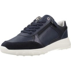 Buty GEOX D ALLENIEE Niebieski. Niebieskie obuwie trekkingowe damskie Geox, ze skóry, bez zapięcia. Za 365.99 zł.