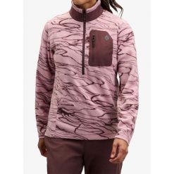 Bluza wspinaczkowa damska Black Diamond Lightweight HZ Poly Fleece. Czerwone bluzy damskie Black Diamond, bez wzorów, bez kaptura. Za 388.49 zł.