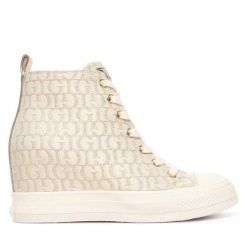 Trampki Guess. Brązowe trampki damskie Guess, z aplikacjami, bez zapięcia. Za 494.99 zł.