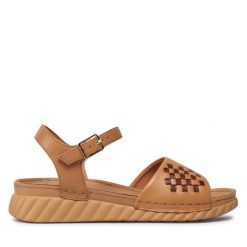 Sandały Go Soft. Brązowe sandały damskie GO SOFT, bez wzorów, bez obcasa, na płaskiej podeszwie, bez zapięcia. Za 139.99 zł.