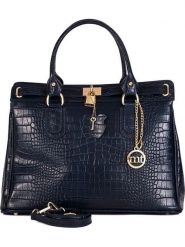 Mia Tomazzi Skórzana torebka "Rezia" w kolorze granatowym - 36 x 28 x 18 cm rozmiar: onesize. Niebieskie torebki klasyczne damskie Mia Tomazzi, z materiału, przez ramię, bez dodatków. Za 347.99 zł.