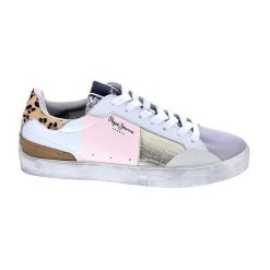 Tenisówki Pepe Jeans Model Lane Sweet W Kolor Nadruk Zwierzęcy. Białe trampki damskie Pepe Jeans, bez wzorów, z jeansu, bez zapięcia. Za 368.45 zł.