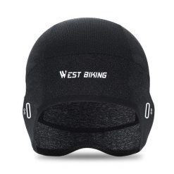 Czapka letnia chłodząca z jedwabiu lodowego czarna/szara. Szare czapki damskie WEST BIKING, na lato, bez wzorów, z jedwabiu. Za 58.16 zł.