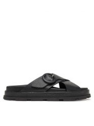 Pollini Klapki SA28134G0MTD0000 Czarny. Czarne klapki damskie Pollini, bez wzorów, ze skóry, bez obcasa, bez zapięcia. Za 839.99 zł.