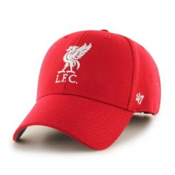 Czapka z daszkiem 47 Brand EPL Liverpool F.C. czerwona EPL-MVP04WBV-RDB. Czerwone czapki z daszkiem damskie 47 Brand, bez wzorów. Za 98.00 zł.