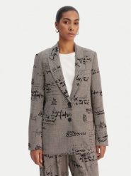 Desigual Marynarka 26SWEW03 Brązowy Regular Fit. Brązowe marynarki i żakiety damskie Desigual, xs, bez wzorów, z wiskozy. Za 539.99 zł.