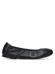Caprice Baleriny 9-22117-46 Czarny. Czarne balerinki damskie Caprice, bez wzorów, ze skóry. Za 231.99 zł.