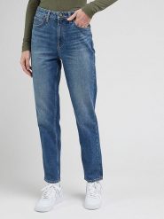 Lee Dżinsy - Tapered fit - w kolorze niebieskim rozmiar: W31/L33. Niebieskie jeansy damskie Lee, z podwyższonym stanem. Za 144.92 zł.