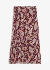 Spódnica z szyfonu ze wzorem paisley. Czerwone spódnice damskie bonprix, bez wzorów, z szyfonu, eleganckie. Za 129.99 zł.