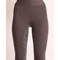 Damskie legginsy jeździeckie z pełną przyczepnością Montar Selena. Szare legginsy damskie MONTAR, s, bez wzorów, z materiału. Za 383.00 zł.