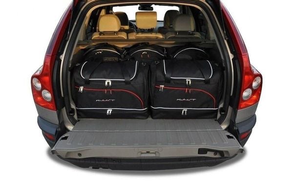 Torby Do Bagażnika Volvo Xc90 2002-2014 5Szt Kjust. Czarne torby podróżne KJUST, bez wzorów, z kauczuku. Za 1,660.00 zł.