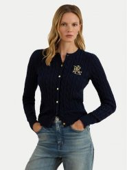 Lauren Ralph Lauren Kardigan 200932225002 Granatowy Slim Fit. Niebieskie kardigany damskie Lauren Ralph Lauren, m, bez wzorów, z bawełny. Za 499.99 zł.