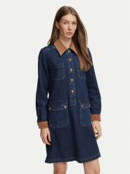 Luisa Spagnoli Sukienka jeansowa Graziosa 543514 Niebieski Regular Fit. Niebieskie sukienki damskie Luisa Spagnoli, bez wzorów, z bawełny, bez ramiączek. Za 1,589.00 zł.