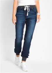 Dżinsy BOYFRIEND ze stretchem i wygodnym paskiem. Niebieskie jeansy damskie bonprix. Za 142.99 zł.