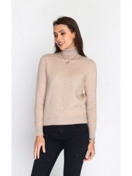 C& Jo Golf w kolorze karmelowym rozmiar: 40. Brązowe golfy damskie C& Jo, bez wzorów, z kaszmiru, bez ramiączek. Za 219.08 zł.