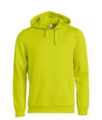 Clique Basic Hoody bluza z kapturem unisex, zielony odblaskowy – visibility. Zielone bluzy damskie CLIQUE, xl, bez wzorów, z kapturem. Za 172.80 zł.
