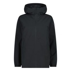 Kurtka przeciwdeszczowa damska CMP Verge Jacket Fix Hood. Szare kurtki damskie CMP, s, bez wzorów, bez kaptura. Za 298.99 zł.