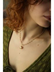 Pierres delicates Pozłacany naszyjnik z perłą - dł. 50 cm rozmiar: onesize. Białe naszyjniki damskie Pierres delicates, z perłą, pozłacane. Za 100.75 zł.