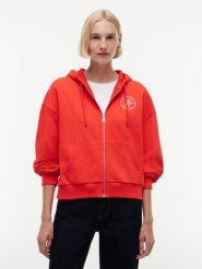 Tommy Hilfiger kurtka dresowa Kobiety Bawełna (100%) czerwony, S. Czerwone kurtki damskie Tommy Hilfiger, s, bez wzorów, z bawełny, bez kaptura. Za 649.95 zł.