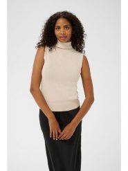 Kaffe Bezrękawnik w kolorze kremowym rozmiar: L. Brązowe golfy damskie Kaffe, l, bez wzorów, bez ramiączek. Za 104.99 zł.