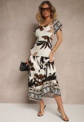 Czarna Sukienka Rozkloszowana z Wiskozy w Boho Wzór Elliseira. Czarne sukienki damskie Renee, bez wzorów, z wiskozy, boho, bez ramiączek. Za 69.99 zł.