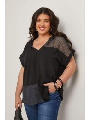 Curvy Lady Bluzka w kolorze czarnym rozmiar: 48/50. Czarne bluzki damskie Curvy Lady, bez wzorów, klasyczne, bez kołnierzyka, bez ramiączek. Za 140.53 zł.