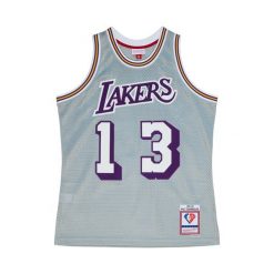 Koszulka NBA Los Angeles Lakers Wilt Chamberlain 75th NBA. Białe koszulki damskie Mitchell & Ness, bez wzorów, bez kołnierzyka, bez ramiączek. Za 676.50 zł.